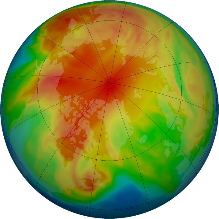 Arctic ozone map for 18 February 2013